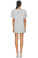 AREA Butterfly T-Shirt Dress in Grey Melange, view 3, click to view large image.