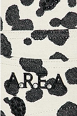 AREA Dalmatian Denim Hot Short in Black & Off White, view 5, click to view large image.