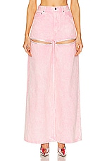AREA Wide Leg Crystal Slit in Powder Pink, view 1, click to view large image.