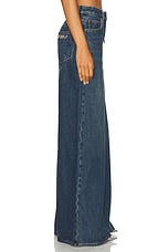 AREA Crystal Heart Charm Wide Leg in Dark Medium Wash, view 2, click to view large image.