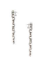 AREA Crystal Drop Earrings in Silver, view 2, click to view large image.