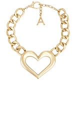 AREA Heart Chain Necklace in Gold, view 1, click to view large image.