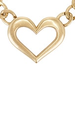 AREA Heart Chain Necklace in Gold, view 3, click to view large image.