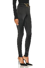 AREA High Waisted Star Legging in Black, view 2, click to view large image.