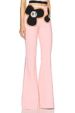 AREA Colorblock Flower Pant in Multi Pink, view 2, click to view large image.