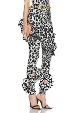 AREA Dalmatian Flower Legging in Black & Off White, view 2, click to view large image.