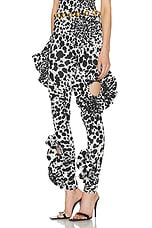 AREA Dalmatian Flower Legging in Black & Off White, view 3, click to view large image.