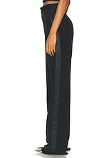 AREA Asymmetric Slit Pant in Black, view 3, click to view large image.