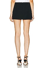 AREA Jumbo Crystal Mini Skirt in Black, view 3, click to view large image.