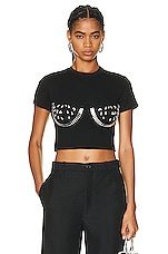 AREA Crystal Watermelon Cup T-shirt in Black, view 1, click to view large image.