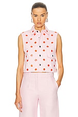 AREA Polka Dot Sleeveless Top in Powder Pink, view 1, click to view large image.