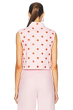 AREA Polka Dot Sleeveless Top in Powder Pink, view 3, click to view large image.