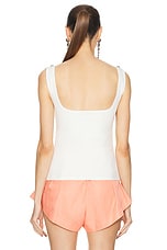 AREA Nameplate Tank Top in Whipped White, view 3, click to view large image.