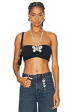 AREA Bandeau Top in Black, view 1, click to view large image.