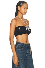 AREA Bandeau Top in Black, view 2, click to view large image.