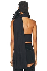 AREA Halter Top in Black, view 4, click to view large image.