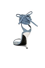AREA x Sergio Rossi Sandal Boot 95 in Blue, view 3, click to view large image.