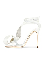AREA X Sergio Rossi A5 Sandal in Bianco & Crystal, view 5, click to view large image.