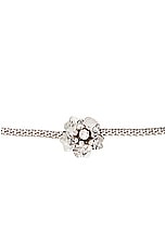 Alessandra Rich Chain Belt in Crystal & Silver, view 2, click to view large image.