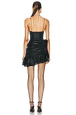 Alessandra Rich Sleeveless Mini Dress in Black, view 4, click to view large image.