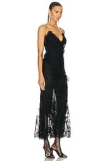 Alessandra Rich Lace Evening Dress in Black, view 2, click to view large image.