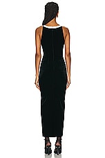 Alessandra Rich Evening Dress With Duchesse Bow in Black, view 3, click to view large image.