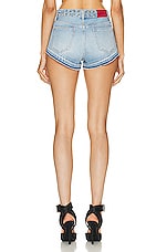 Alessandra Rich Denim Short in Light Blue, view 3, click to view large image.