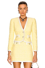 ジャケット ALESSANDRA RICH SS23 TWEED JACKET (FAB3168_F3805822) White sequin-design tweed jacket Alessandra Rich - women