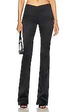 Alessandra Rich Low Rise Pant in Black, view 1, click to view large image.