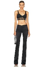 Alessandra Rich Low Rise Pant in Black, view 4, click to view large image.
