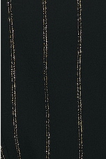 Alessandra Rich Lurex Pinstripe Trousers in Black &Gold, view 5, click to view large image.