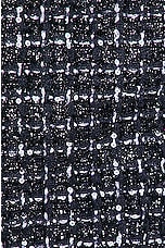 Alessandra Rich Sequin Checked Tweed Trouser in Dark Blue, view 5, click to view large image.