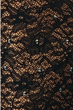 Alessandra Rich Stretch Lace Legging in Black, view 5, click to view large image.