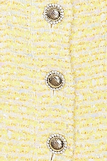 Alessandra Rich Tweed Mini Skirt in Yellow, view 5, click to view large image.