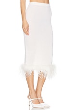 Alessandra Rich Midi Skirt in White, view 2, click to view large image.