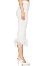 Alessandra Rich Midi Skirt in White, view 3, click to view large image.
