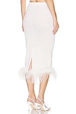 Alessandra Rich Midi Skirt in White, view 4, click to view large image.