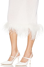 Alessandra Rich Midi Skirt in White, view 6, click to view large image.