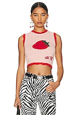 Alessandra Rich Sleeveless Knitted Mohair Top With Alessandra Rich Sleeveless Knitted Mohair Top With