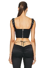 Alessandra Rich Bustier Top in Black, view 4, click to view large image.