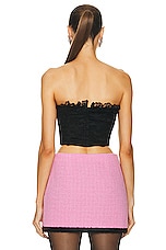 Alessandra Rich Lace Bustier Top in Black, view 3, click to view large image.