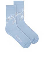 adidas by Wales Bonner Short Socks in Ash Blue | FWRD