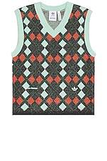 adidas by Wales Bonner Knit Vest in Multicolor, view 1, click to view large image.