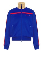 adidas by Wales Bonner Jersey Track Sweater in Team Royal Blue, view 1, click to view large image.