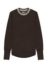 adidas by Wales Bonner Knit Top in Dark Brown, view 1, click to view large image.
