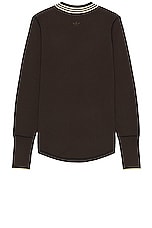 adidas by Wales Bonner Knit Top in Dark Brown, view 2, click to view large image.