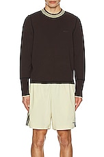 adidas by Wales Bonner Knit Top in Dark Brown, view 4, click to view large image.