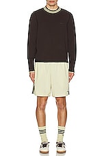 adidas by Wales Bonner Knit Top in Dark Brown, view 5, click to view large image.