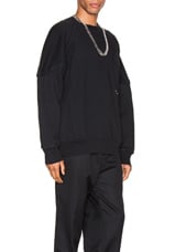 Ambush Wide Piping Sweatshirt in Black, view 2, click to view large image.