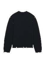 Ambush Felted Knit Regular Crewneck in Navy, view 2, click to view large image.
